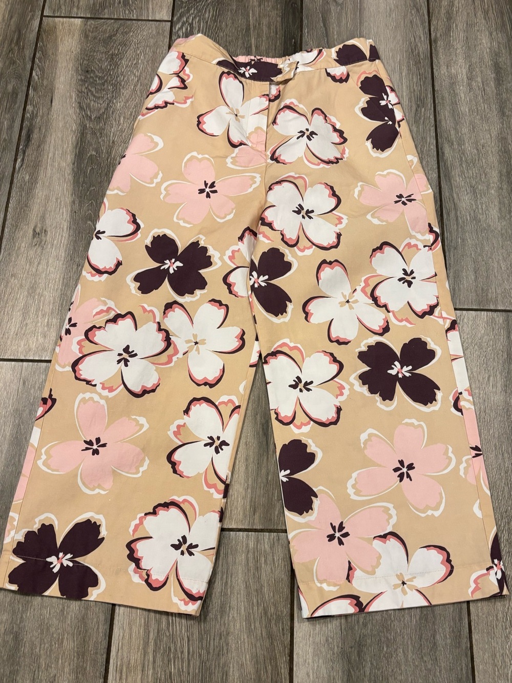 Tyler Boe Women’s Floral Wide-Leg Pants - Pink Floral on Tan